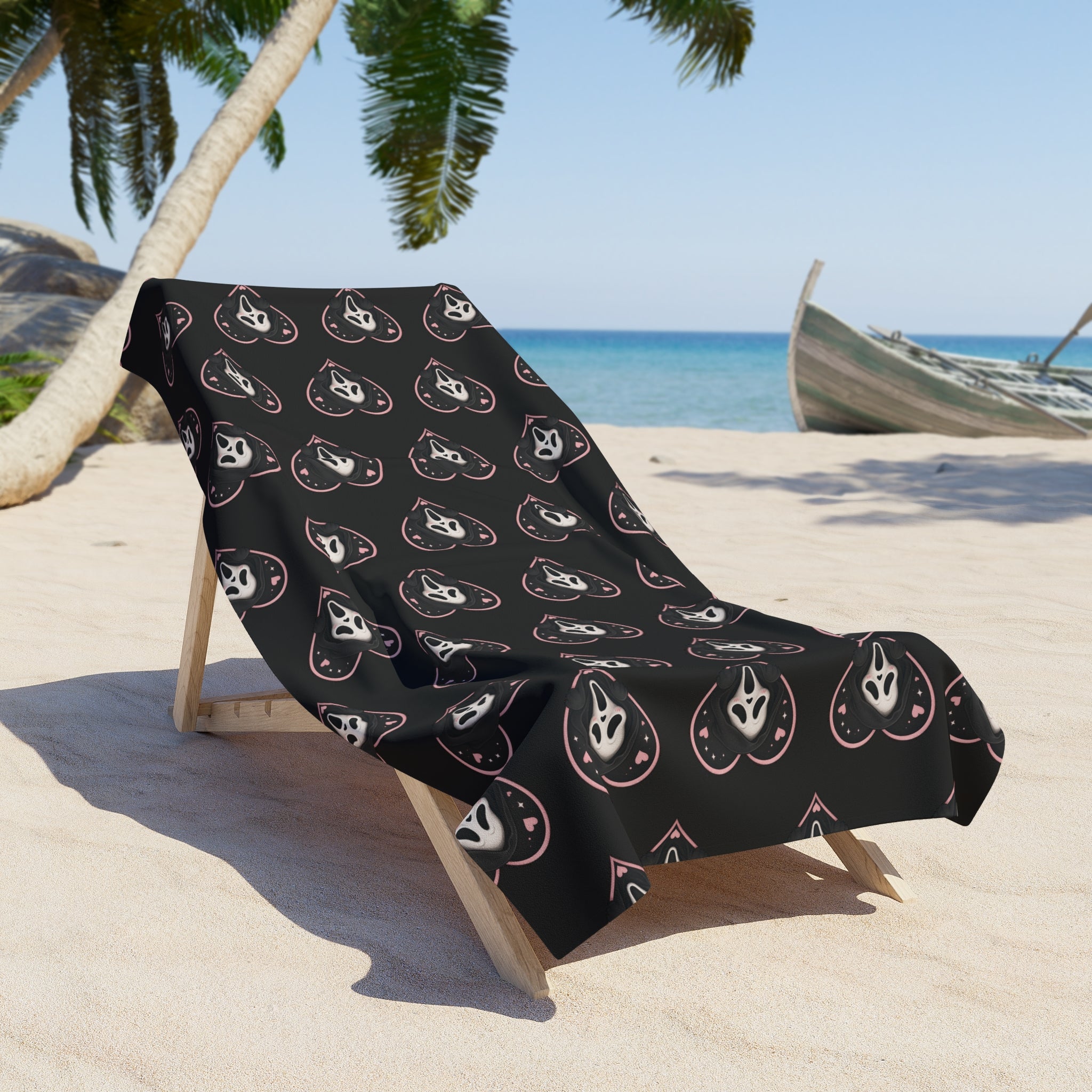 Ghost face Scream Beach Towel
