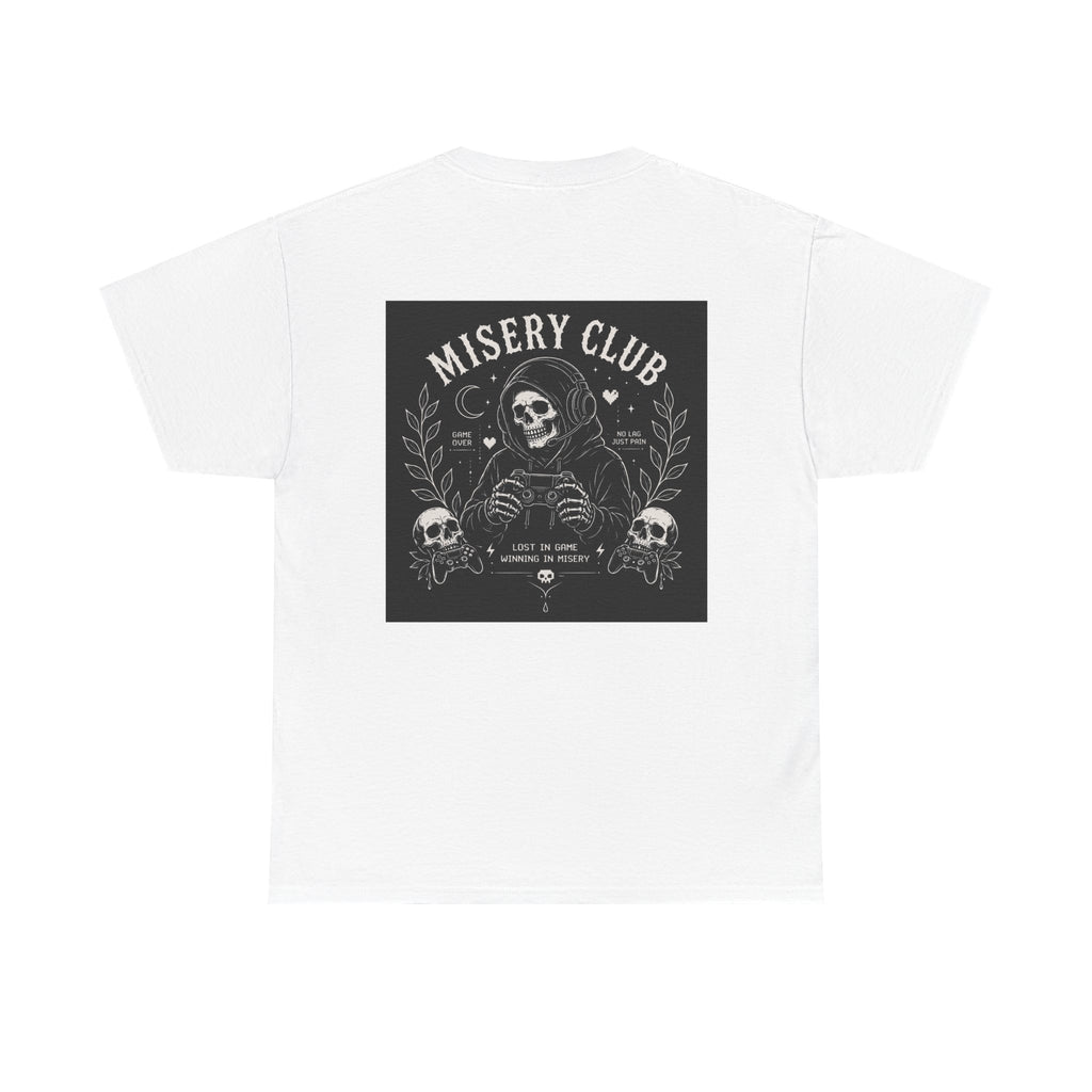 Misery Club skulls tee | Skeleton back graphic tee