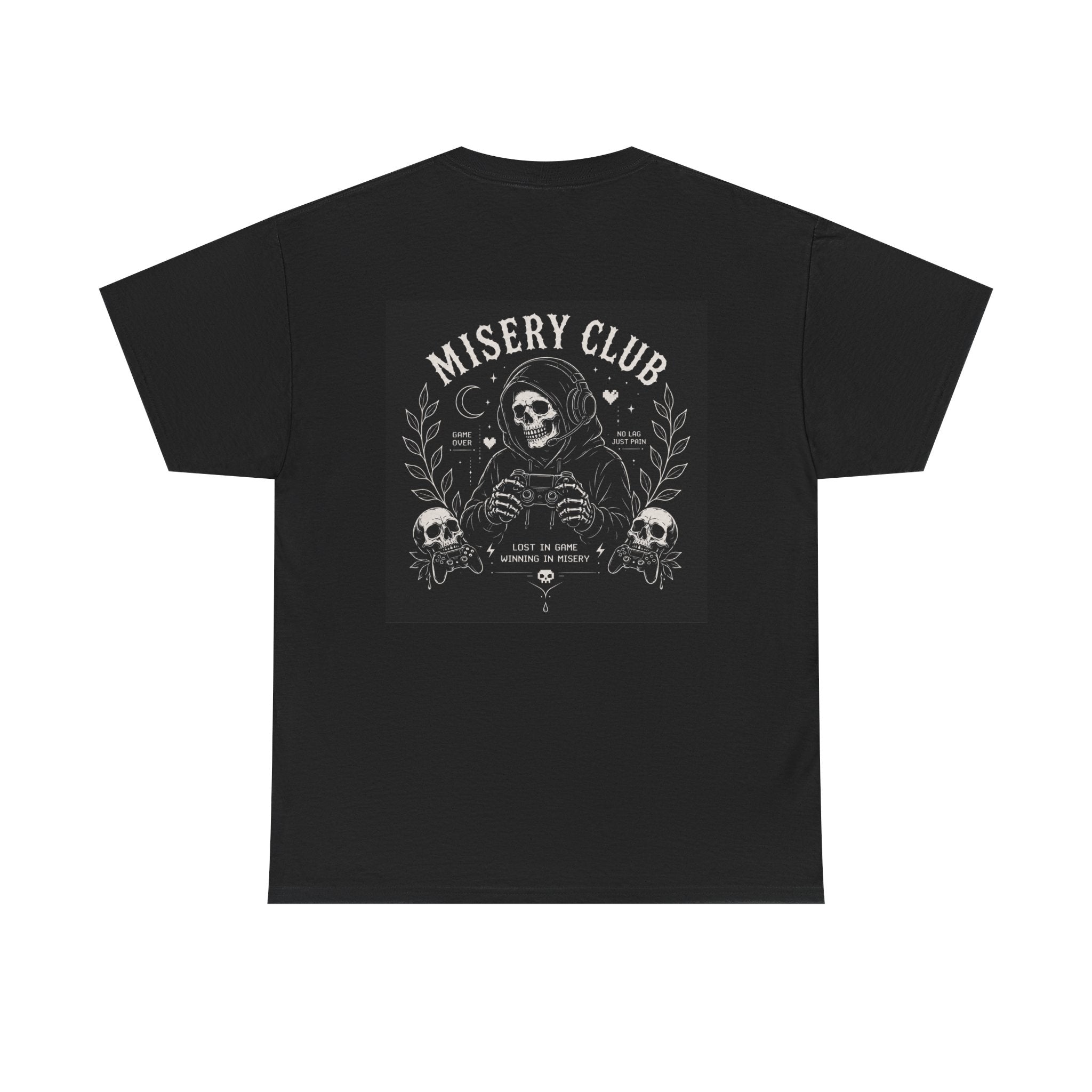 Misery Club skulls tee | Skeleton back graphic tee
