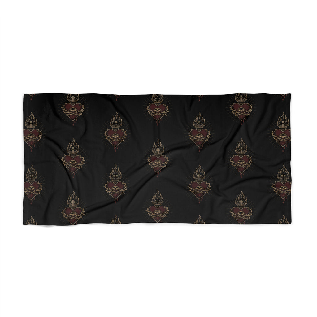 Sacred Heart Beach Towel