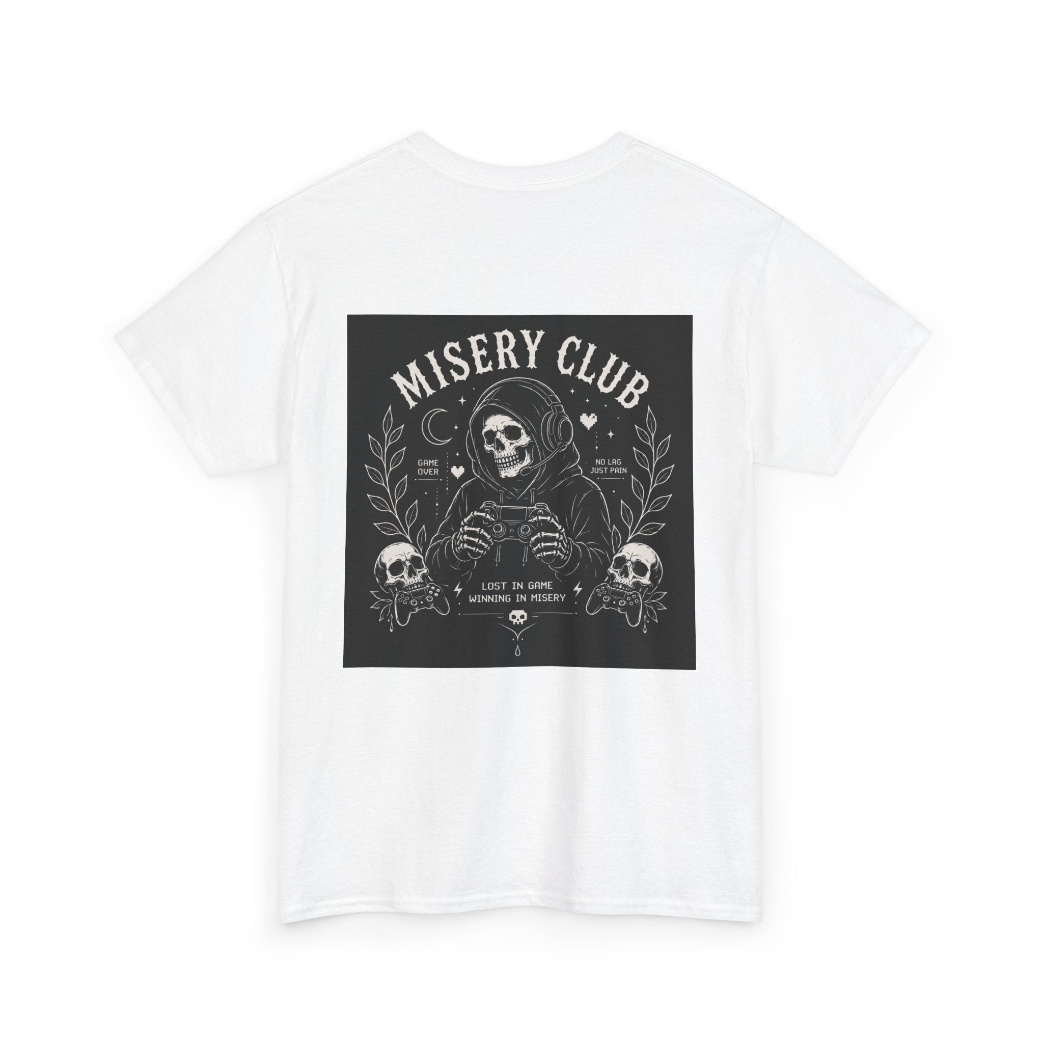 Misery Club skulls tee | Skeleton back graphic tee