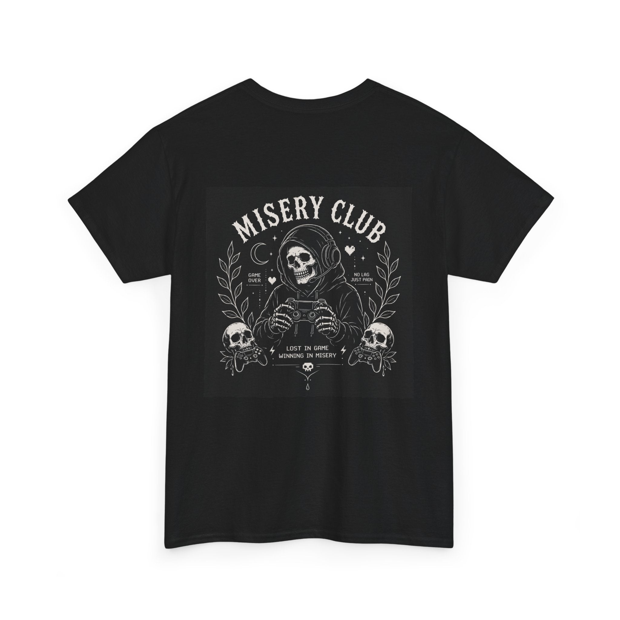 Misery Club skulls tee | Skeleton back graphic tee