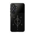 Daggered Broken Heart phone case | gothic tattoo line art