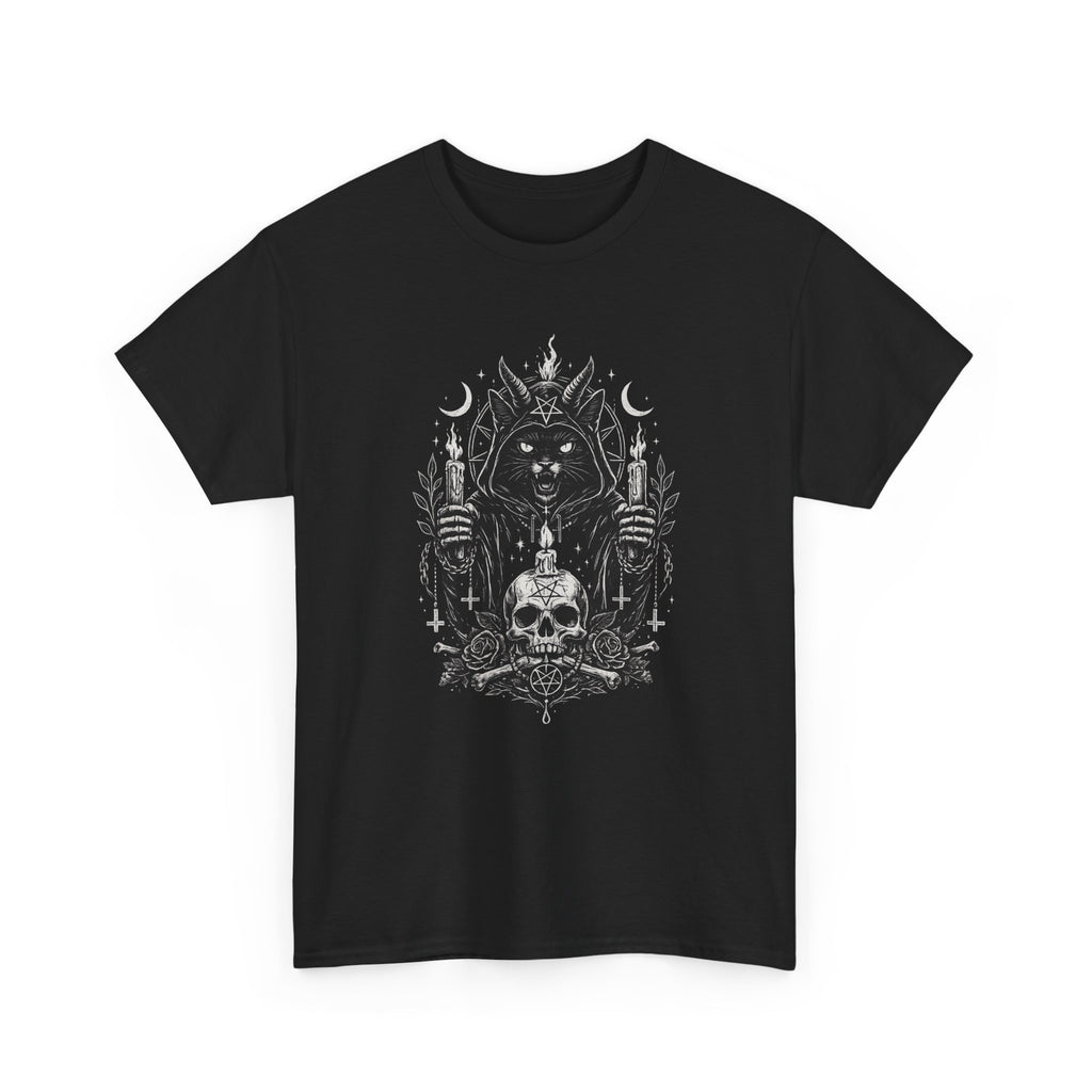 Gothic Wolf Skull Tee | Dark Occult Illustration, Tribal Wolves